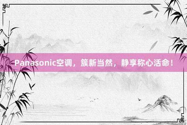 Panasonic空调，簇新当然，静享称心活命！