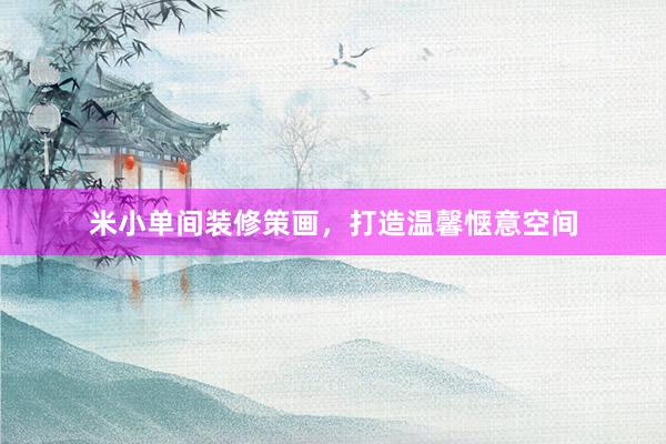 米小单间装修策画，打造温馨惬意空间