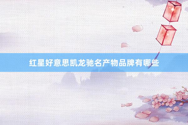 红星好意思凯龙驰名产物品牌有哪些